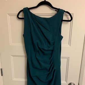 Shirred Knit Boat Neck Dress